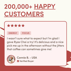 RYZE Mushroom Chai Starter Bag - Easy Store