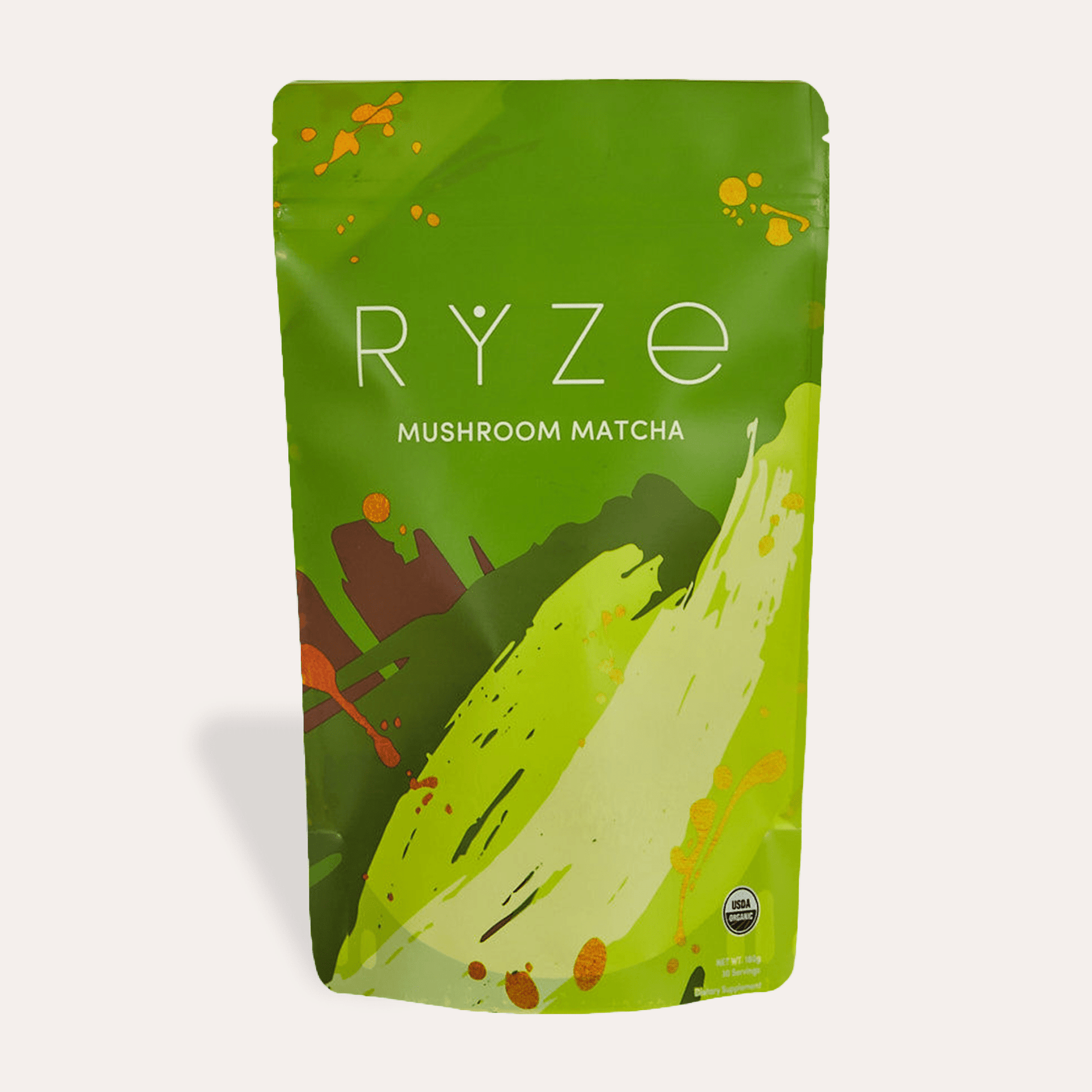 RYZE Matcha - with 6 Organic Adaptogenic Mushrooms Grown In USA and Ceremonial-Grade Japanese Matcha - Easy Set