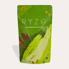 RYZE Matcha - with 6 Organic Adaptogenic Mushrooms Grown In USA and Ceremonial-Grade Japanese Matcha - Easy Set